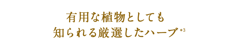 有用な植物としても知られる厳選したハーブ※3